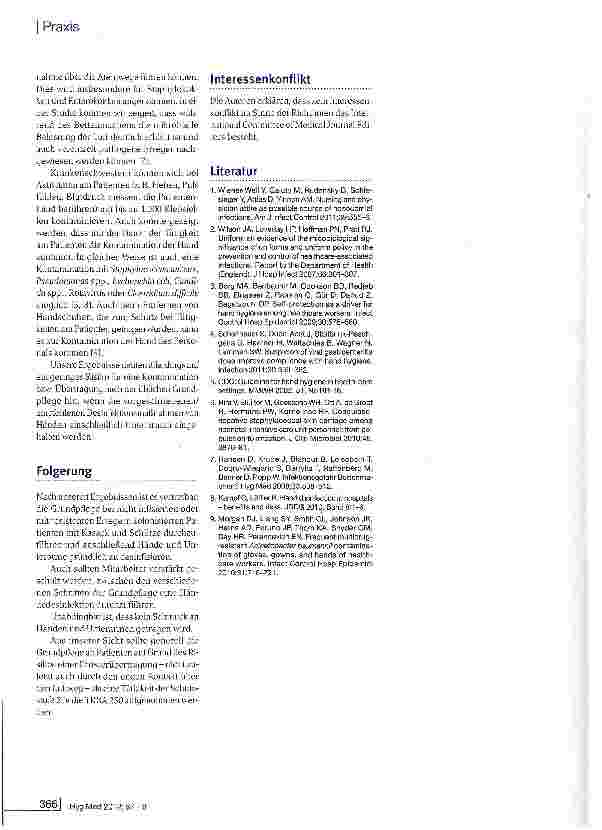 Vorschauseite 4: Kontamination der Arme bei der Grundpflege am Patienten