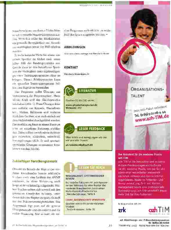 Vorschauseite 4: Prävention von Kreuzbandrupturen