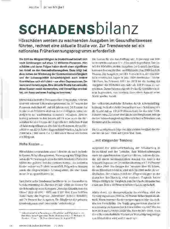 Vorschauseite 1: scHADENsbilanz