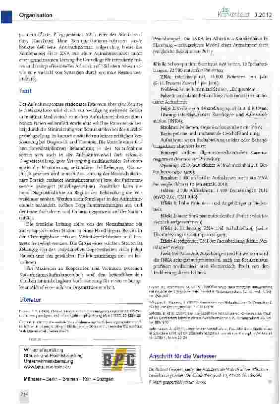 Vorschauseite 5: Kernfunktionen bettenführender Aufnahmeeinheiten