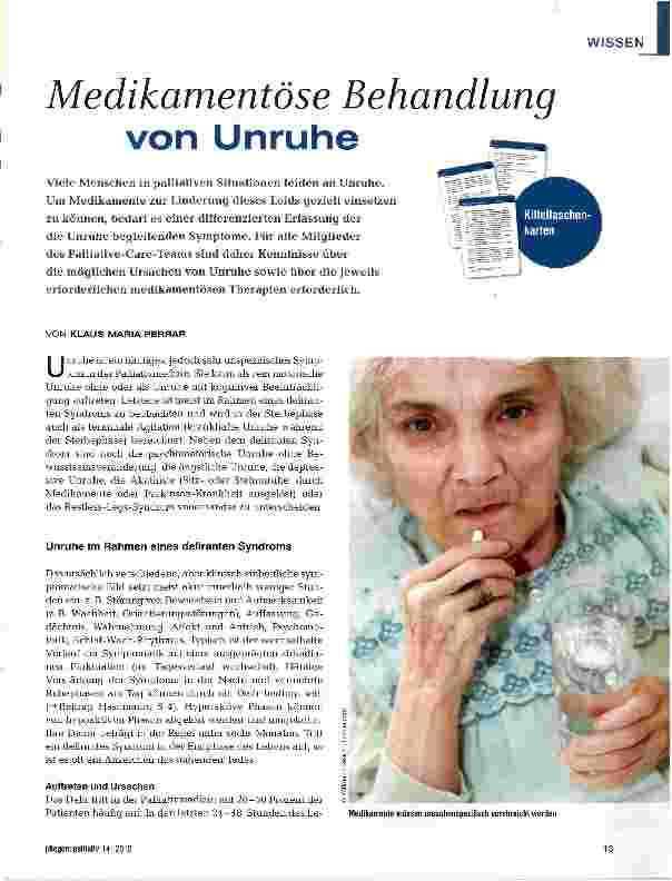 Vorschauseite 1: Medikamentöse Behandlung von Unruhe