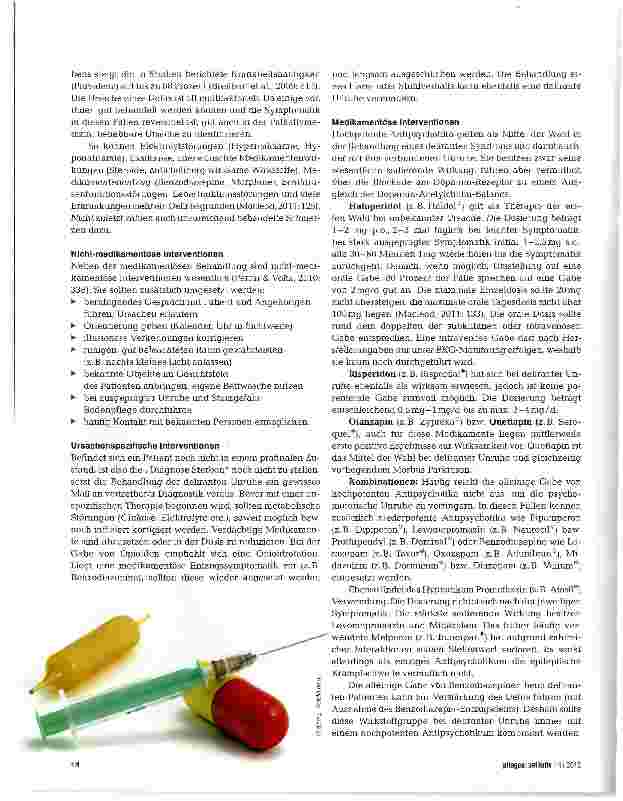 Vorschauseite 2: Medikamentöse Behandlung von Unruhe