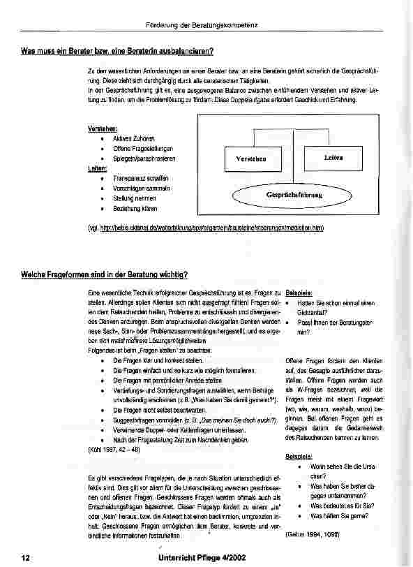 Vorschauseite 4: Förderung der Beratungskompetenz