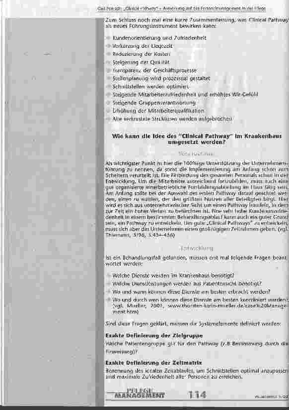 Vorschauseite 5: Clinical Pathway Auswirkung auf das Personalmanagement in der Pflege