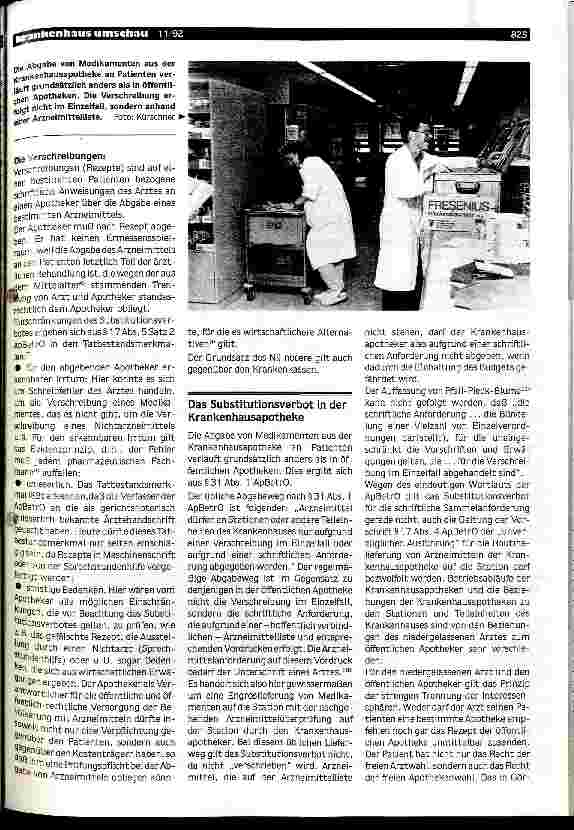 Vorschauseite 2: Das Budgeteinhaltungsgebot und Substitutionsverbot Gesundheitsstrukturgesetz: Die Probleme des Krankenhausapothekers