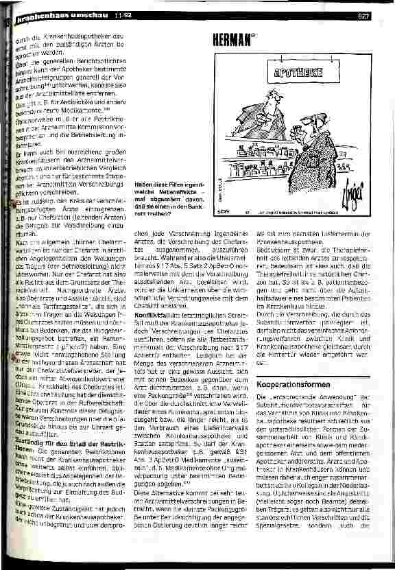 Vorschauseite 4: Das Budgeteinhaltungsgebot und Substitutionsverbot Gesundheitsstrukturgesetz: Die Probleme des Krankenhausapothekers