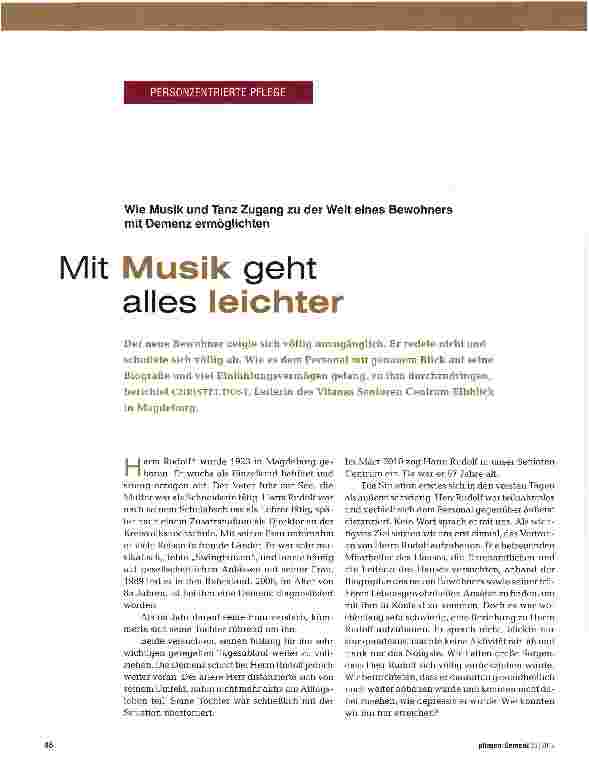 Vorschauseite 1: Mit Musik geht alles leichter