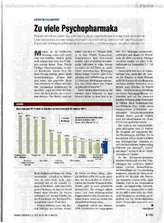 Vorschauseite 1: Zu viele Psychopharmaka