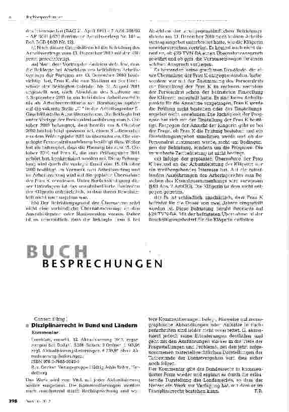 Vorschauseite 4: Weiterbeschäftigung eines Auszubildenden/Studierenden als Befristungsgrund