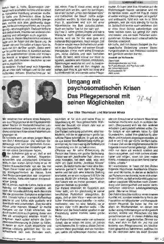 Vorschauseite 4: Die Schwester als Bezugsperson in der stationären Psychotherapie