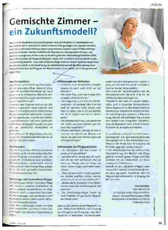 Vorschauseite 1: Gemischte Zimmer - ein Zukunftsmodell?