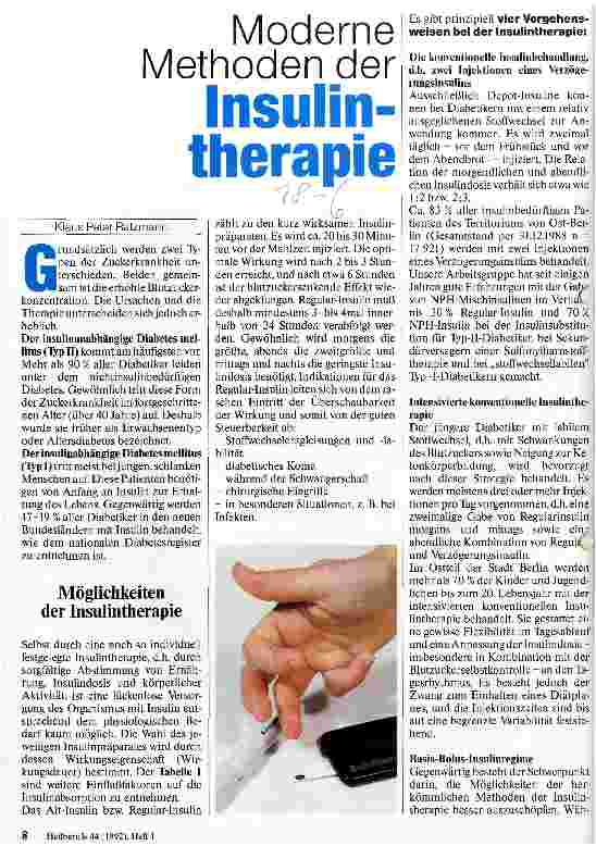 Vorschauseite 1: Moderne Methoden der Insulintherapie
