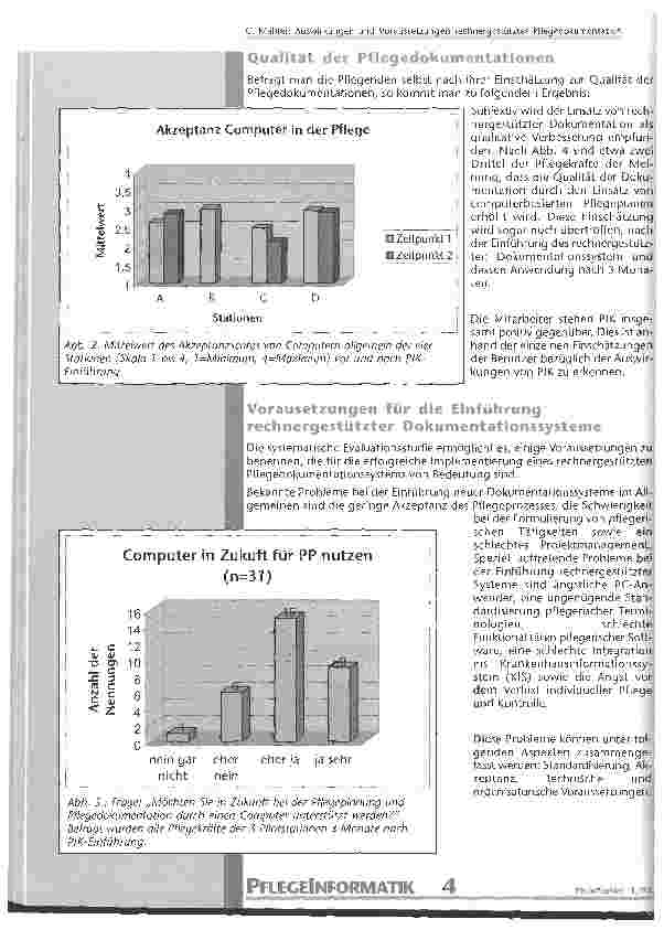 Vorschauseite 4: Auswirkungen und Voraussetzungen rechnergestützter Pflegedokumentation Eine systematische Evaluationsstudie