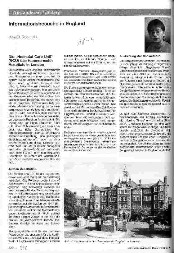 Vorschauseite 1: Informationsbesuche in England