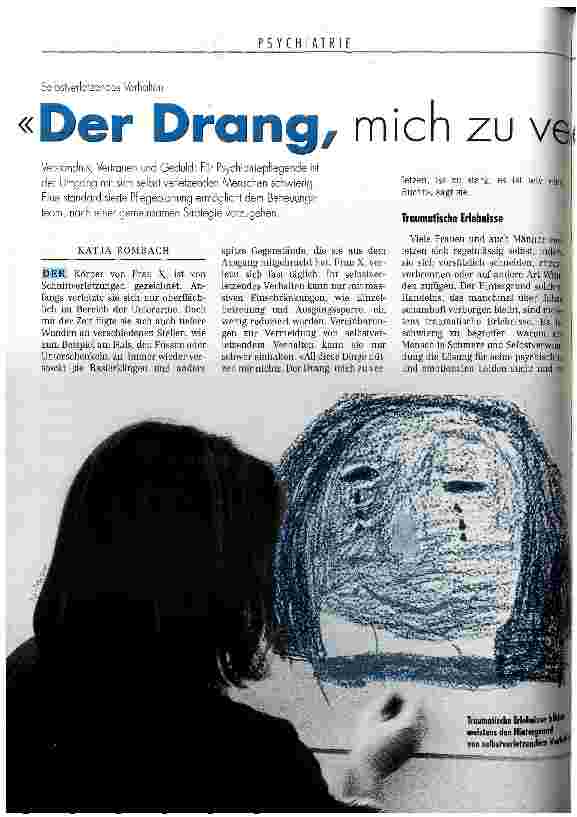 Vorschauseite 1: Der Drang, mich zu verletzen, ist zu stark