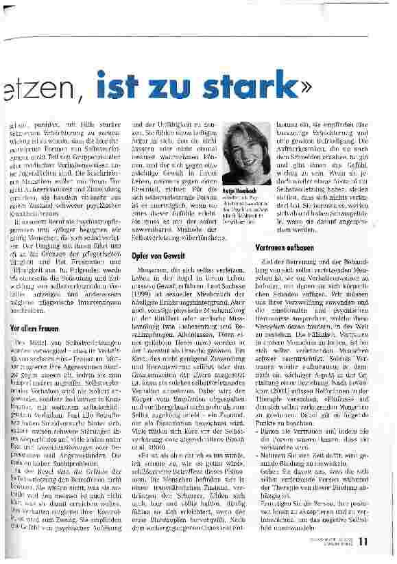 Vorschauseite 2: Der Drang, mich zu verletzen, ist zu stark