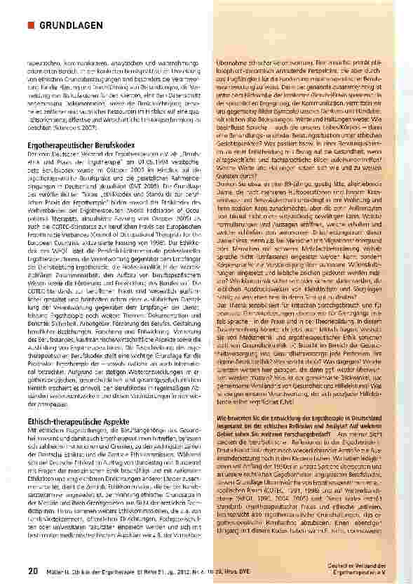 Vorschauseite 3: Ethik in der Ergotherapie