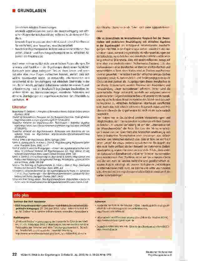 Vorschauseite 5: Ethik in der Ergotherapie