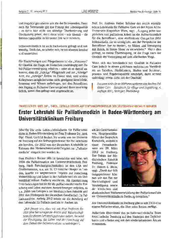 Vorschauseite 2: Qualität in Palliative Care - was ist das eigentlich?