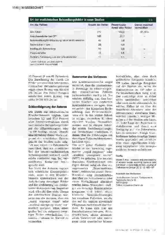 Vorschauseite 3: Was tun gegen Behandlungsfehler
