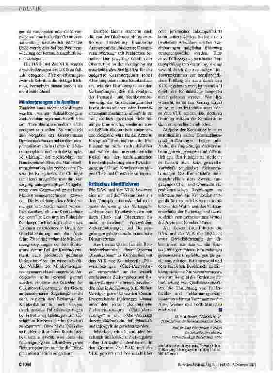 Vorschauseite 3: Ärztliche Unabhängigkeit in Gefahr