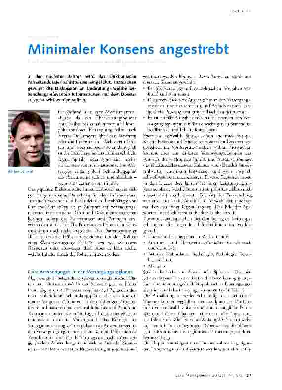 Vorschauseite 1: Minimaler Konsens angestrebt