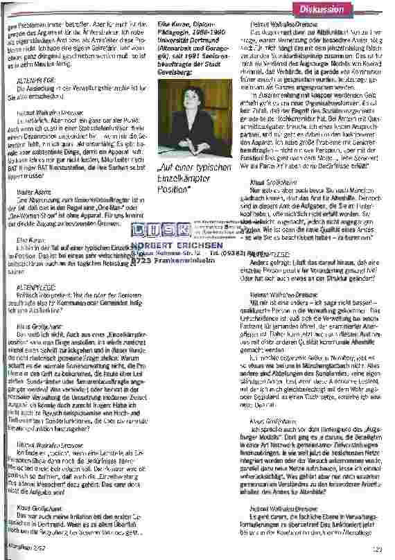 Vorschauseite 2: Altenämter, Seniorenbeauftragte oder Leitstellen?