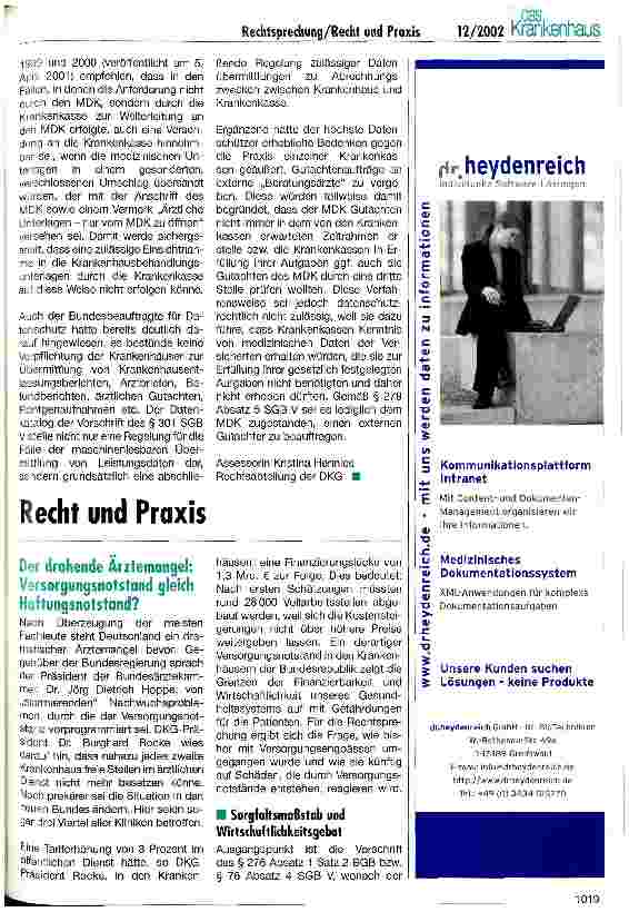 Vorschauseite 3: Einsicht in Krankenunterlagen durch die Krankenkassen