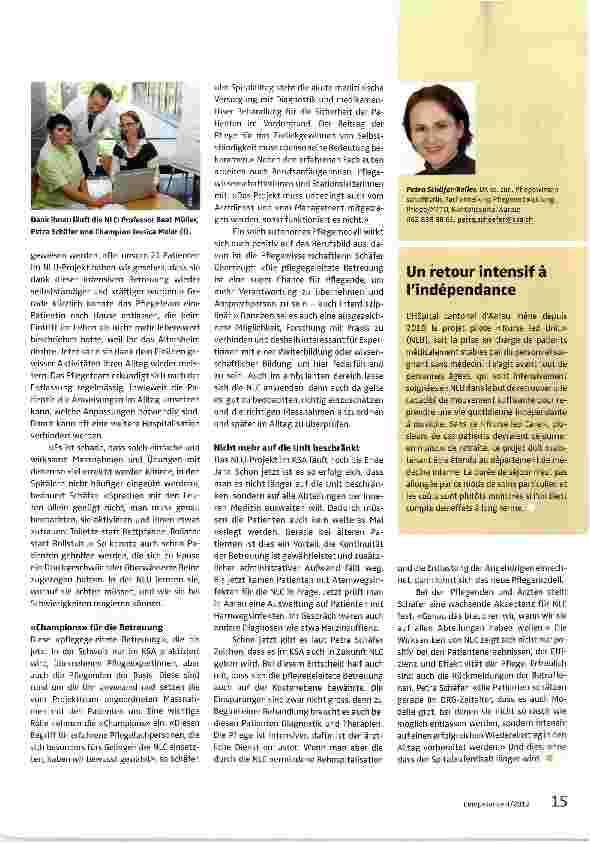 Vorschauseite 2: «Die Pflege gewinnt an Bedeutung»