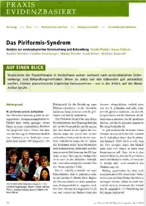 Vorschauseite 1: Das Piriformis-Syndrom