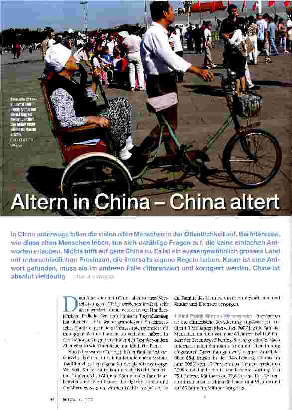 Vorschauseite 1: Altern in China- China altert