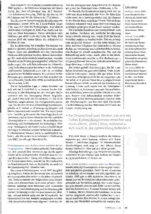 Vorschauseite 2: Altern in China- China altert
