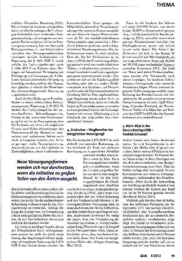 Vorschauseite 4: Integrierte Versorgung -Vom Hoffnungsträger zum Ladenhüter der deutschen Gesundheitspolitik?
