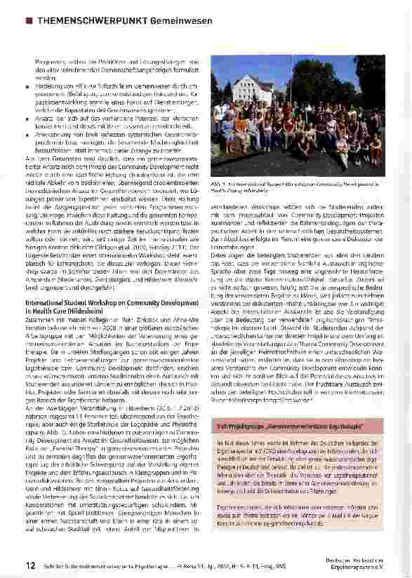 Vorschauseite 4: Gemeinwesenorientierte Ergotherapie -Eine Begriffsbestimmung