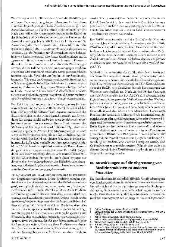 Vorschauseite 2: Sind nur Produkte mit medizinischer Zweckbestimmung Medizinprodukte?