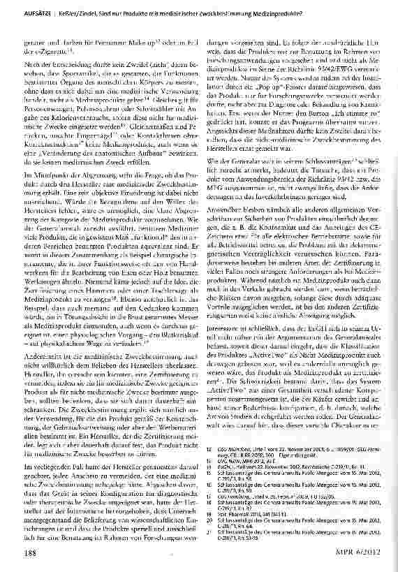 Vorschauseite 3: Sind nur Produkte mit medizinischer Zweckbestimmung Medizinprodukte?
