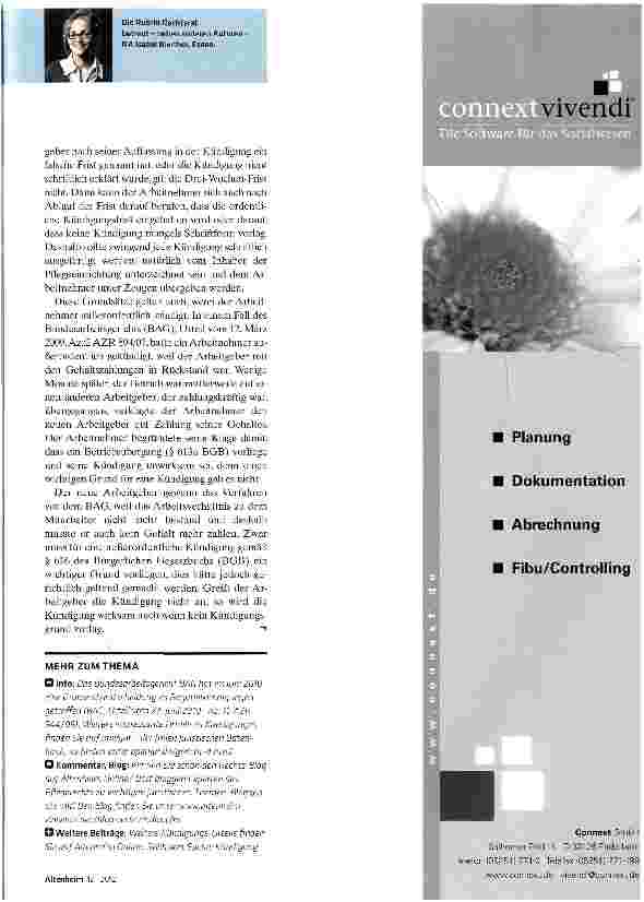 Vorschauseite 2: Kleines Einmaleins der Kündigung