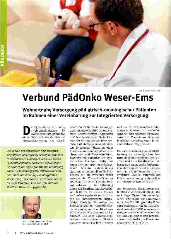 Vorschauseite 1: Verbund PädOnko Weser-Ems