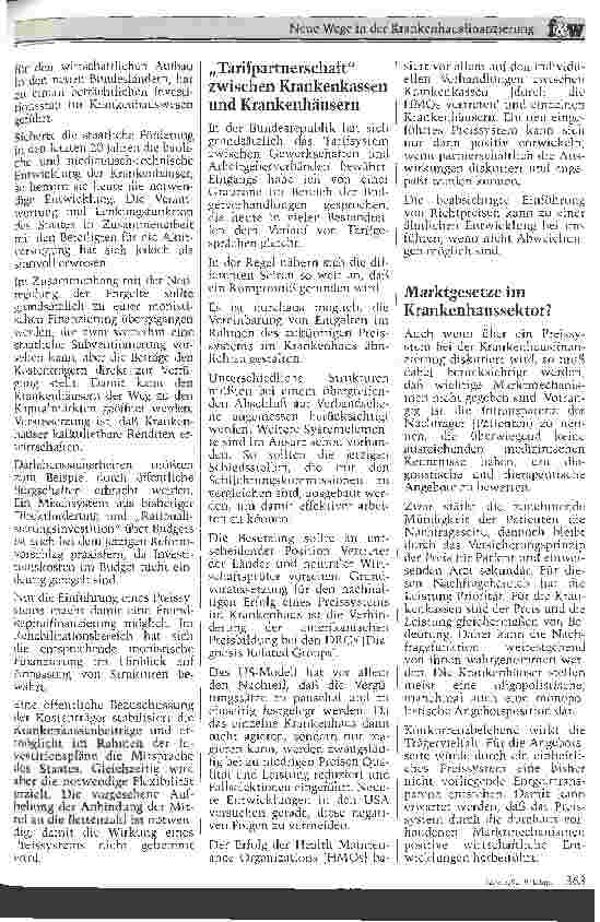 Vorschauseite 2: Neue Wege in der Krankenhausfinanzierung Eine kritische Analyse der Reformbemühungen