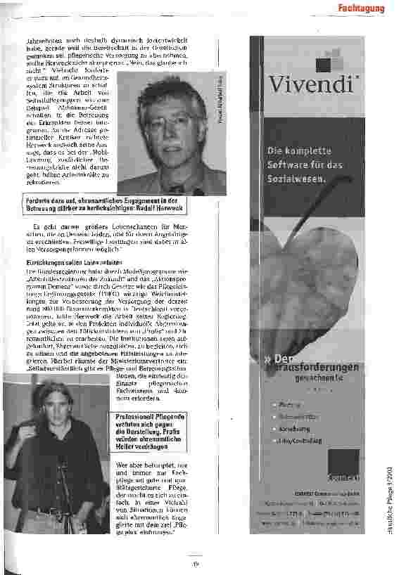 Vorschauseite 2: Die Pflege der Profis ergänzen Möglichkeiten und Grenzen, ehrenamtliche und professionelle Pflege zu vernetzen