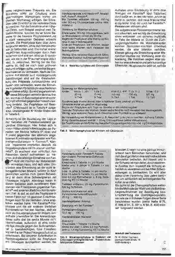 Vorschauseite 4: Tropenmedizin - 20 Folge Malaria (III)