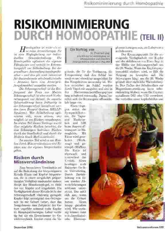 Vorschauseite 2: RISIKOMINIMIERUNG DURCH HOMÖOPATHIETeil II