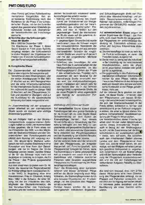 Vorschauseite 5: Das Krankenpflegeprojekt der Weltgesundheitsorganisation in Europa (PMT/OMS/EURO)