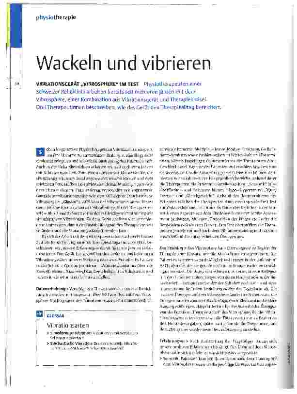 Vorschauseite 1: Wackeln und vibrieren