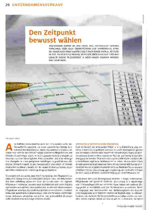 Vorschauseite 1: Den Zeitpunkt bewusst wählen