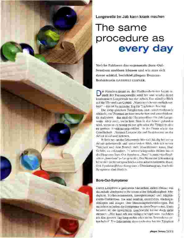Vorschauseite 1: The same procedure as every day