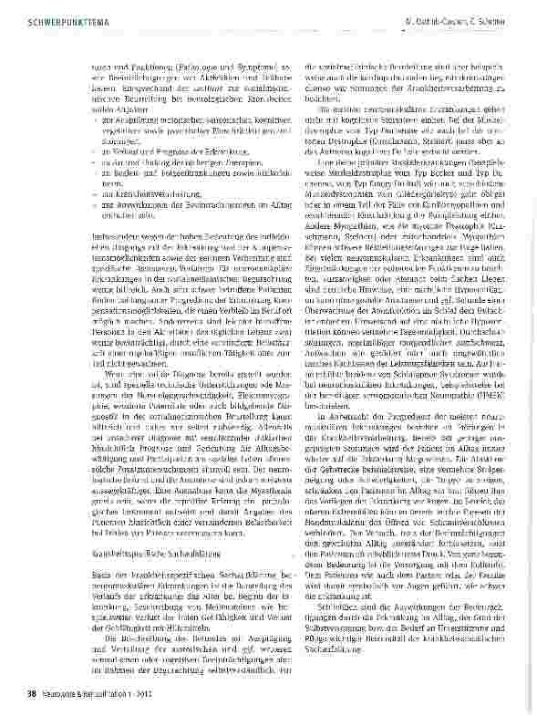 Vorschauseite 5: Neuromuskuläre Erkrankungen -Sozialmedizin und Rehabilitation
