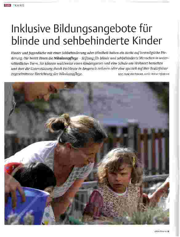 Vorschauseite 1: Inklusive Bildungsangebote für blinde und sehbehinderte Kinder