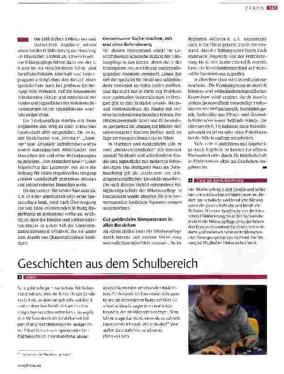 Vorschauseite 2: Inklusive Bildungsangebote für blinde und sehbehinderte Kinder