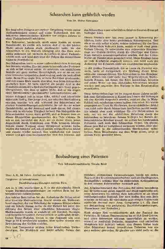Vorschauseite 1: Beobachtung eines Patienten